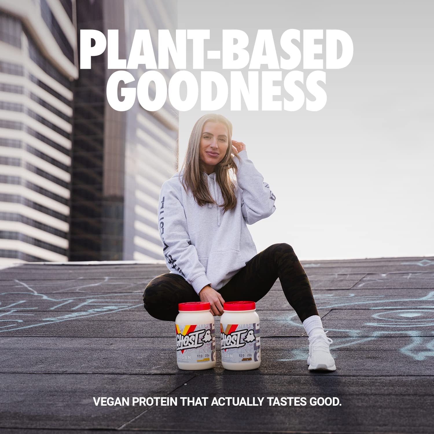 GHOST Vegan Protein Powder, Chocolate Cereal Milk - 2lb, 20g of Protein - Plant-Based Pea & Organic Pumpkin Protein - ­Post Workout & Nutrition Shakes, Smoothies, & Baking - Soy & Gluten-Free