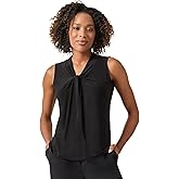 Kasper Womens Women's Sleeveless Knot-Front Jersey Top
