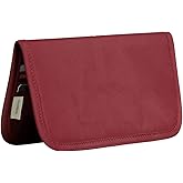 bagINBAG QIANPA Card Holder Holder for Men & Women，Slim Wallet with Zipper Pocket，20 Slots Minimalist Wallet RFID with Nylon Fabric，Wine Red