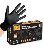 TitanFlex Disposable Nitrile Exam Gloves - 6-mil, Black, Large 100