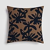 Crane Home Indigo Reef Pillow, Indigo & Khaki Decorative Throw Pillow with Insert, Handwoven Cotton, Luxury Accent Pillow for