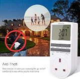 Awootsv 2 Pack Digital Security Timer Plug Socket 10 Programs Random Mode view 2