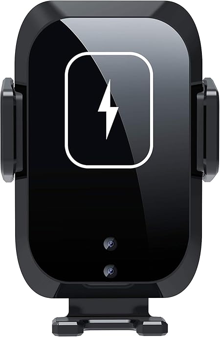 Amazon ワイヤレス充電器 車載ホルダー エアコン吹き出し口クリップ スマホホルダー 落下防止 置くだけ充電 自動開閉 片手操作 携帯電話ホルダー 車 バイク