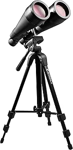 BARSKA Gladiator 25-125x80 Zoom Binoculars (Green Lens, Braced-in Tripod Adapter)