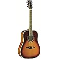 EKO One Series 6 String Acoustic Guitar, Right, Vintage Burst, Full (06217204)