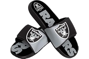 FOCO mens NFL Team Logo Athletic Sport Shower Flip Flop Sandals Gel Slides
