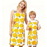 Homgaty Mommy and Me Apron Set, 2PCS Matching Aprons for Kids and Adults with Pocket, Adjustable Cute Kids Apron for Backing