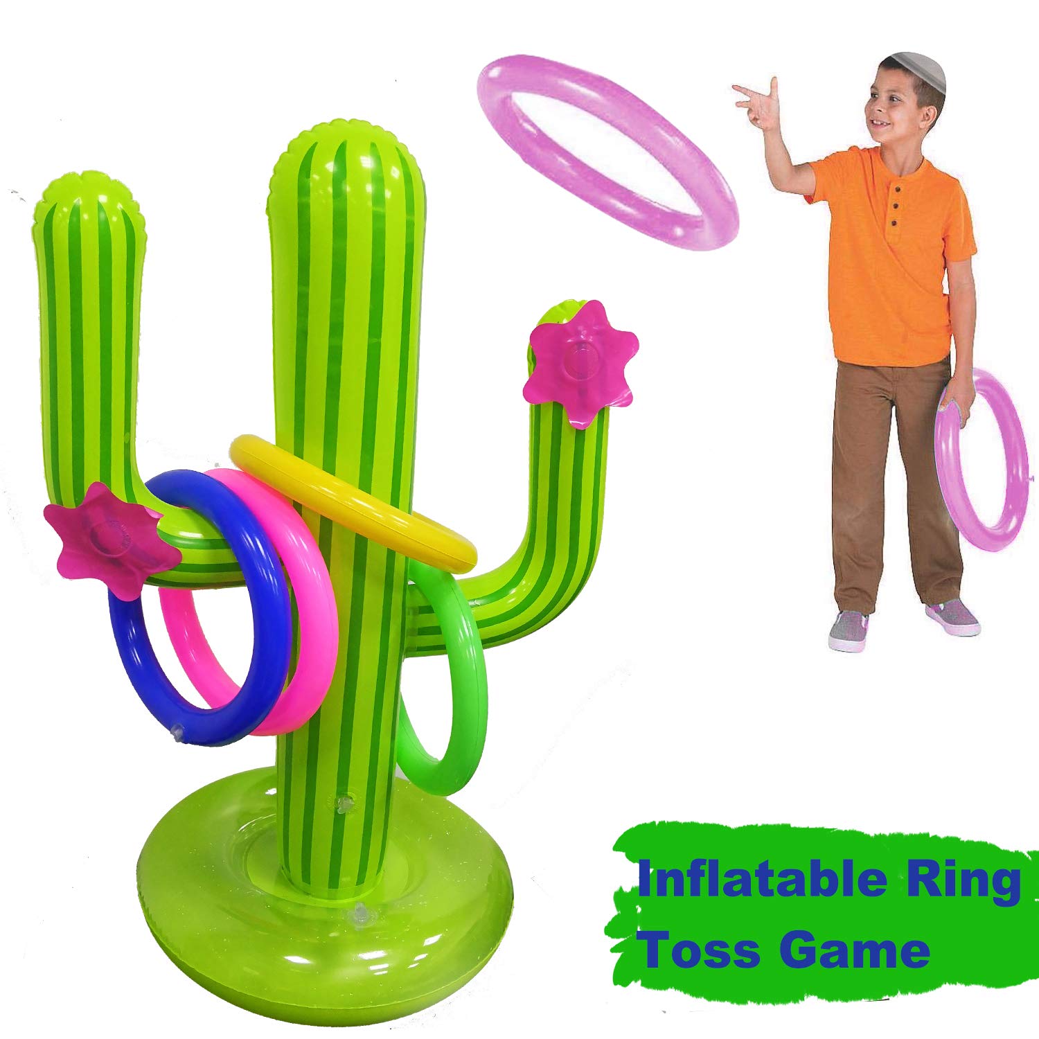 Amazoncom Turnmeon Inflatable Cactus Ring Toss Game