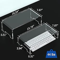 Zimilar 2 Pack Monitor Stand Riser, Acrylic