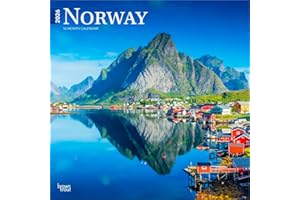 Norway | 2026 12 x 24 Inch (Hanging) Monthly Square Wall Calendar | Plastic-Free | BrownTrout | Travel Europe Scandinavian Fjords