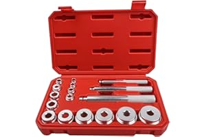 17PCS Bearing Race and Seal Driver Set, Seal Drive, Bushing Drive Kit, Bearing Press Kit for Mounting Automotive Motorcycles 
