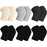 Geyoga 6 Pairs Knee Warmers for Women Men Breathable Leg Warmers Knee Brace Pad Leg Compression Sleeve for Sports Winter