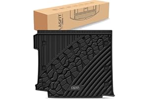 LASFIT Trunk Mat for Jeep Wrangler JL 2018-2025 2026 4 Door Cargo with SUBWOOFER, All Weather TPE Custom Fit Cargo Mat Fit for Flat Load Floor Gas Type, Black (Not for JK/Not PHEV/Not 2-Door)