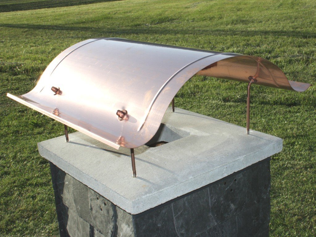 Kaminabdeckung Aus Kupfer Handgefertigte Schornsteinabdeckung