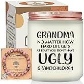 Volufia Grandma Gifts - Grandma Christmas Birthday Mothers Day Gifts from Grandchild, Granddaughter, Grandson - First-time Grandmas Gift - Funny Lavender Scented Candle