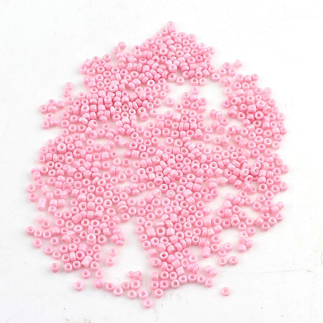 Pack of 3300 Glass Seed Beads 3 mm Opaque Matt 8/0 Pony Beads Opaque Seed Beads Choice of Colours (Pink)