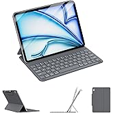 ZYNTHRALIX for iPad Air 11-inch Case with Keyboard (M3/M2, 2025/2024), Ultra-Thin & Lightweight, Safe Pencil Buckle, Recharge