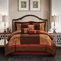 Stratford Park Red/Brown Comforter Sets King
