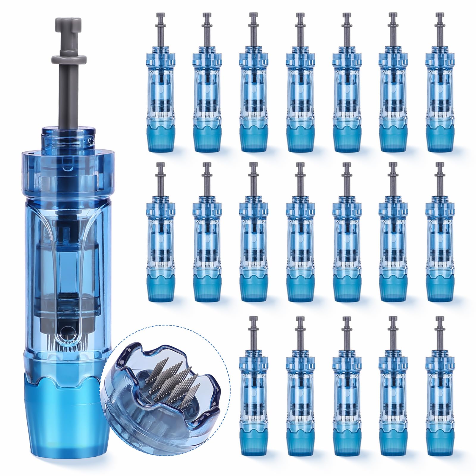 20Pcs Derma Pen M8S Cartridges 36PIN, Microneedling Cartridges Fit with Microneedling Pen M8S A8S A9, Replacement Microneedling Needles For Electric Auto DermaPen Microneedle System (36Pin, 20Pcs)