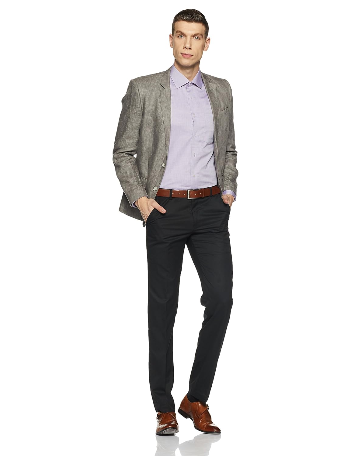 van heusen men's solid slim fit formal shirt