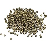 uxcell 4000Pcs Smooth Round Spacer Beads, 2mm Spacer Loose Ball Beads for Jewelry Making Bracelet Necklace DIY, Bronze