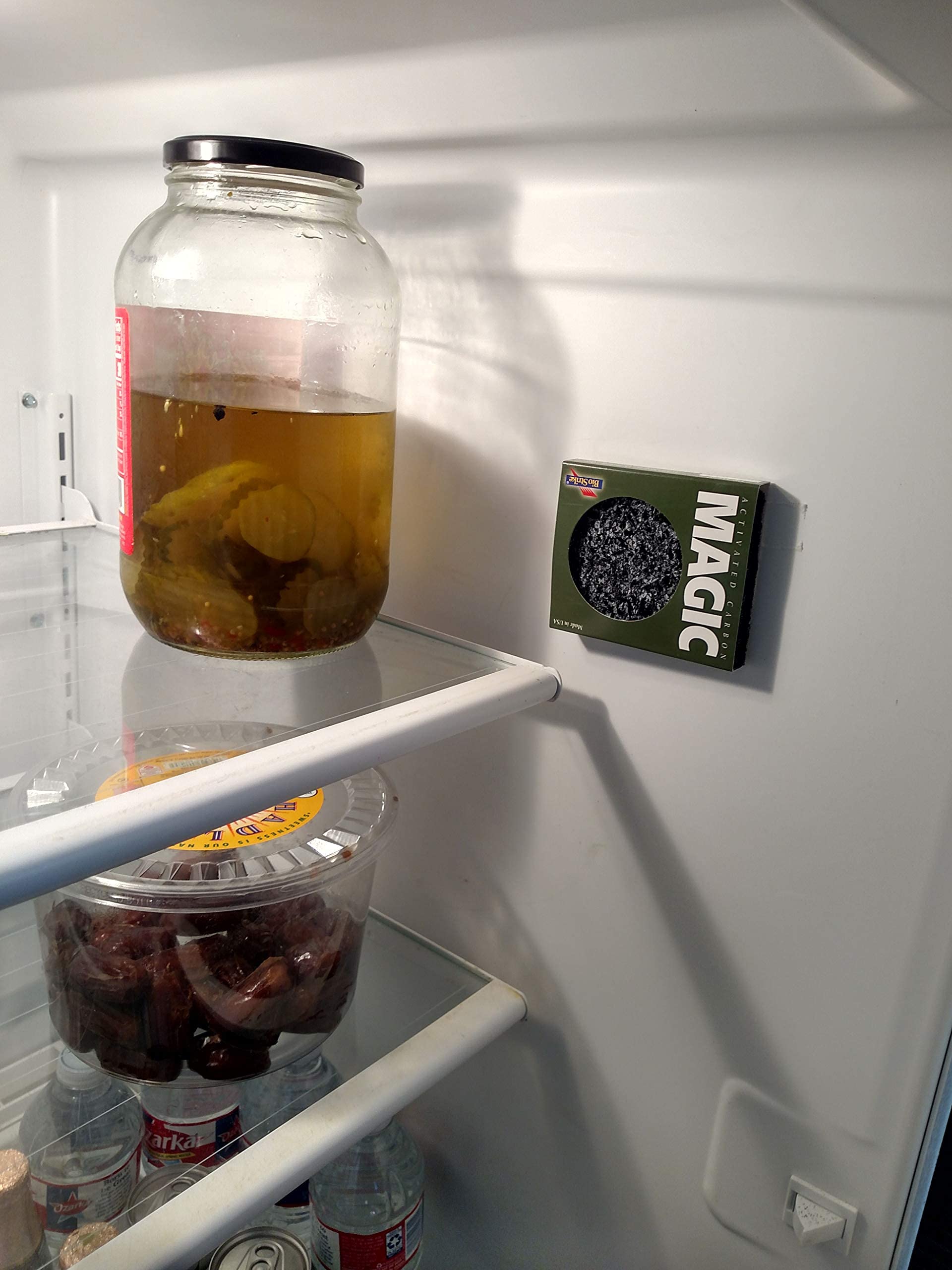 Trash Magic Activated Charcoal Trash Can Odor Eliminator - Peel & Stick Garbage Can Deodorizer - Air Freshener for Fridge, Compost, Drawers & Diaper Pails - Lasts 4 Months - Made in USA (1 Pack)