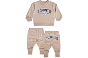 Gertex MLB Toronto Blue Jays Baby and Toddler 2-Piece Outfit Set | Made With Organic, Non-GMO Cotton French Terry
