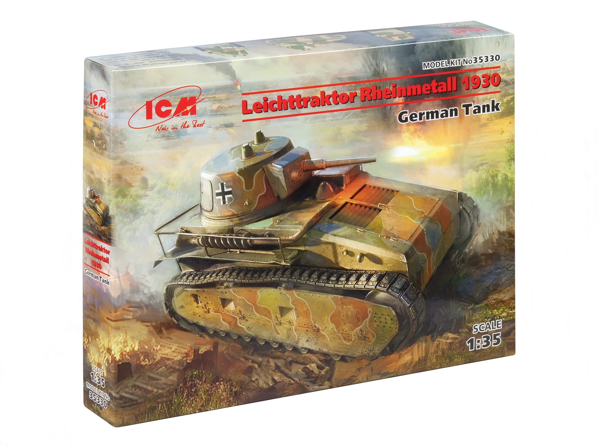 ICM ICM35330, GermanTan 1:35-Leichttraktor Rheinmetall 1930, German Tank, grey, Small