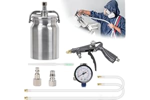 Undercoating Spray Gun Kit with 750cc Suction Feed Cup & Dual 360° Straight Spray Hose, for Fluid Film, Woolwax, Surface Shie