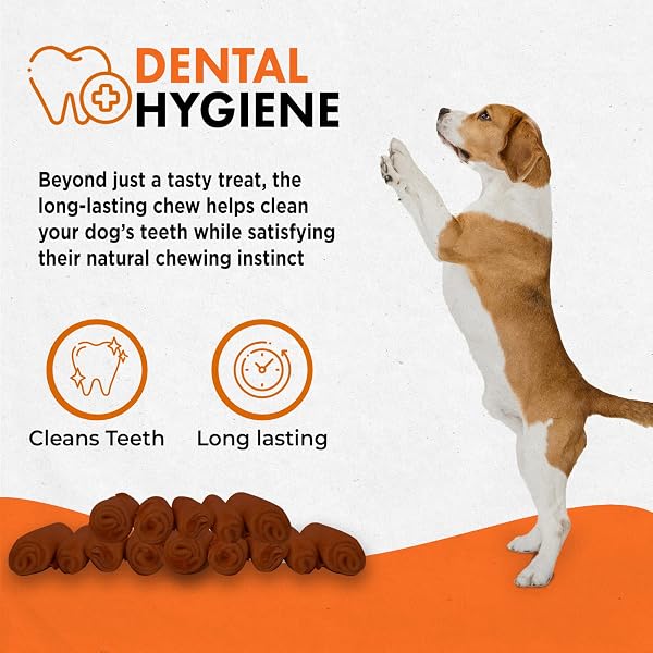 CANINE NATURALS PEANUT BUTTER CHEW – RAWHIDE FREE AND DOG TREATS – MADE FROM REAL PEANUT BUTTER – ALL-NATURAL AND EASILY DIGESTIBLE – 40 PACK OF 5 INCH STICK CHEWS