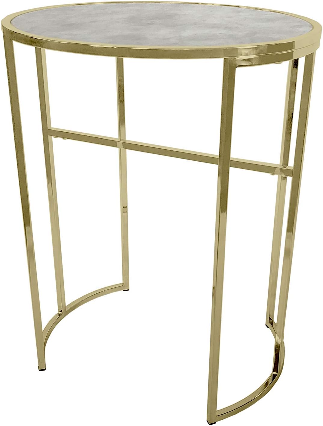 Bombay LULU Bistro Table, 30 Inch High, Clear, White, Gold