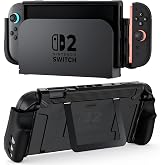COOWPS P3 Protective Dockable Case for Nintendo Switch 2 | Flip Stand, Non-Slip Ergonomic Grip, Stable Kickstand, Military-Grade Protection Switch 2 Case