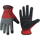 HANDLANDY Work Gloves for Men & Women, Utility Mechanic Working Gloves Touch Screen, Flexible Yard Work Gloves
