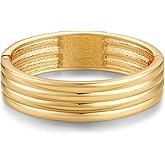 NEPULOY Wide Chunky Gold Cuff Bracelets for Women - Open Cuff Bangles Adjustable Wrist Bracelets, Statement Jewelry Gifts for Women