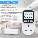 MECHEER Electricity Usage Monitor Power Meter UK Socket Large LCD Backlit 8 view 7