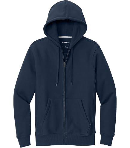 SPORT-TEK Unisex Full Zip Hooded Sweatshirt | Zip Up Hoodie for