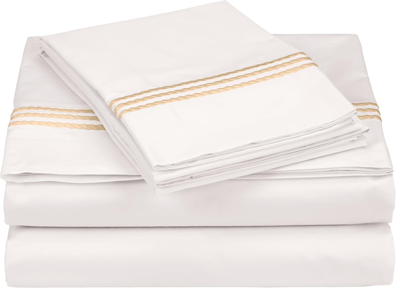 Downright Windsor Sheet Set Flat and Fitted Sheet with 2 Pillow Cases 100