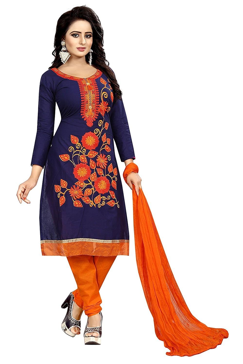 dharmi fashion women's unstitched salwar suit dress materials anarkali with dupattaa