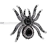 EVER FAITH Women's Austrian Crystal Gorgeous Spider Hair Clip Black Silver-Tone