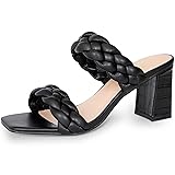 Athlefit Women's Braided Heeled Sandals Summer
