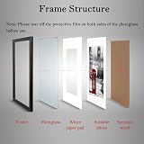 Scholar Tree Black Picture Frame Set of 3 12x16 with Mount 8.5x11 view 5