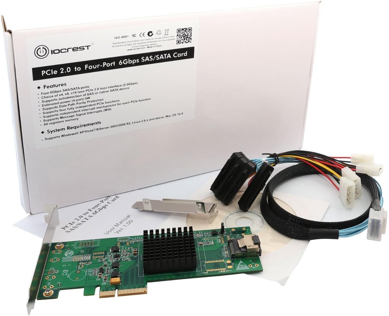 IO Crest SYPEX40096 FIS Port Multiplier 4Port SATA 6Gbps PCIe 2.0