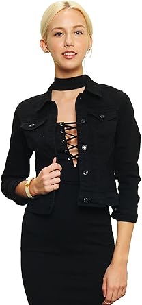 womens cropped white denim jacket