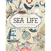Vintage Sea Life Cut Out & Collage Book: Includes 500+ Ocean-Themed Illustrations Featuring Sea Creatures, Fish, Shells, Boat