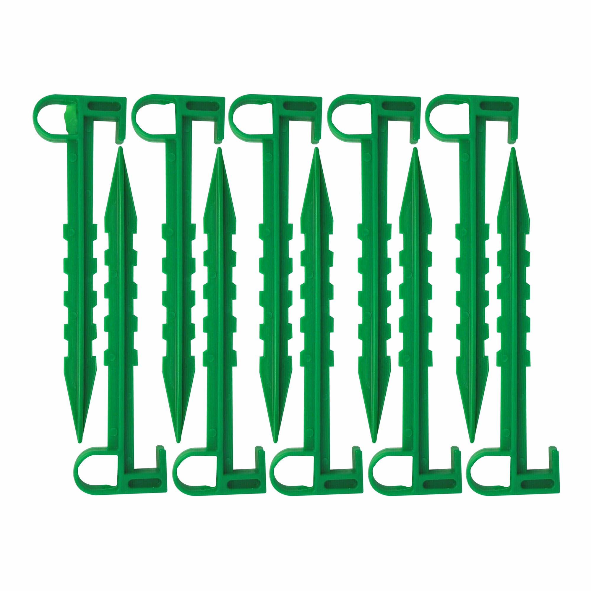 G4GADGET 14cm Extra Large Green Multi Purpose 10 Garden Pegs-hold Down Netting/weed Control Control Membrane/Fabric/Artifical Grass/Matting/Netting Ground Peg