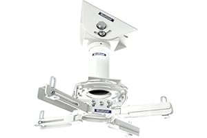 QualGear Pro-AV QG-KIT-VA-3IN-W Projector Mount Kit Accessory Vaulted Ceiling Adapter, 3" 1.5", White