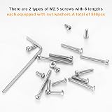 HAOCHEN M2.5 Screw Set 840 Stainless Steel Nuts Washers Assortment Kit view 3