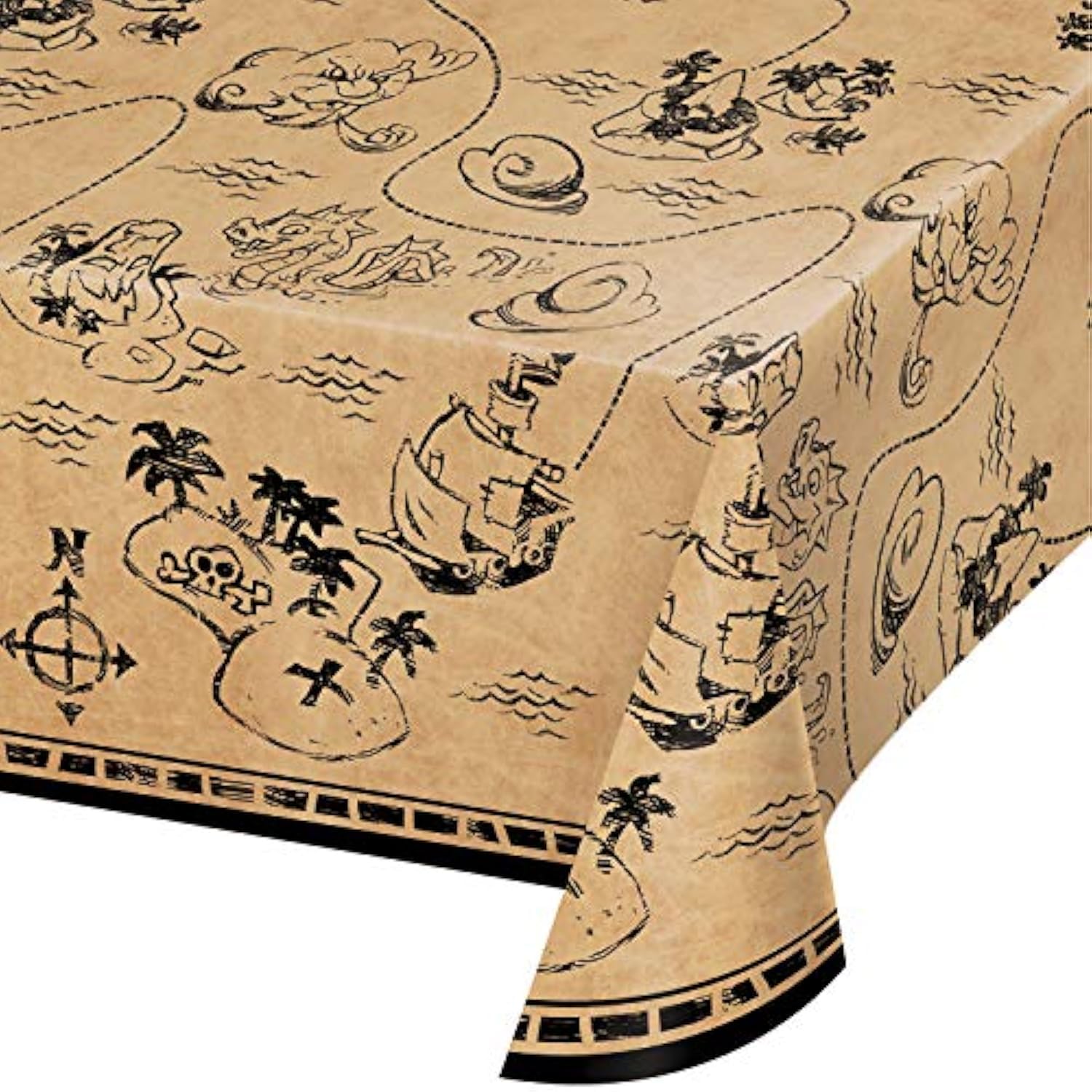 Pirate Treasure Plastic Tablecover All Over Print