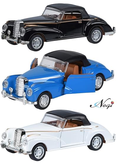 Negi Vintage Car 1:36 Open Door Metal Die-Cast Car with Sound & Light (Any One & Colour May Vary) (Vintage Car Model 1)