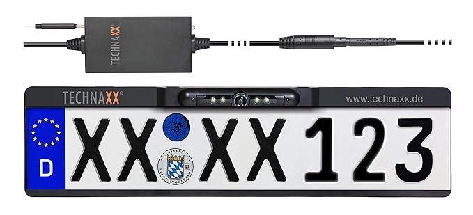 Technaxx WiFi Rückfahrkamera-System für Apple iPhone/iPad, Android, WLAN Nachtsicht bis 4m Einparkhilfe Schwarz